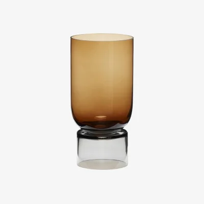 Made in Design Stand Large Vase glass brown / Ø 16 x H 32 cm - HÜBSCH