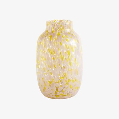 Made in Design Splash Round Large Vase glass pink / Ø 18.5 x H 30 cm - Handmade - Hay