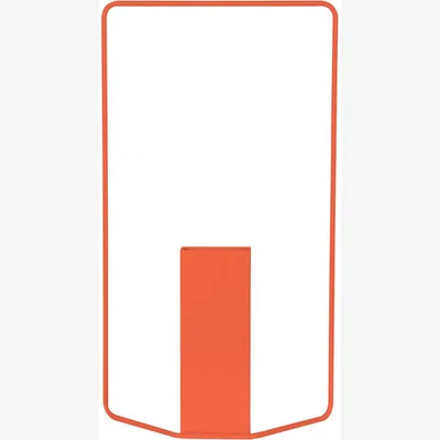 Made in Design Itac Vase metal orange / Rectangular - L 34 x H 62 cm - Fermob