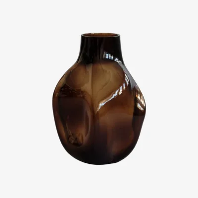 Made in Design Bakku Medio Vase glass brown / Ø 22 x H 30 cm - 101 COPENHAGEN