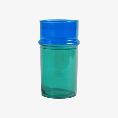 Made in Design Moroccan Large Vase - / Ø 14 x H 29 cm by Hay Blue/Green