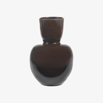 Made in Design Pure Medium Vase ceramic brown / Sandstone - 28 x H 45 cm - Serax