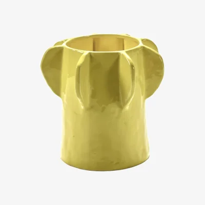 Made in Design Molly 01 Flower-pot holder ceramic yellow / Vase - Ø 25 x H 24 cm - Serax