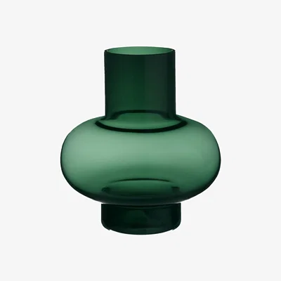 Made in Design Umpu Vase glass green / Hand-blown - Ø 18.6x H 20 cm - Marimekko