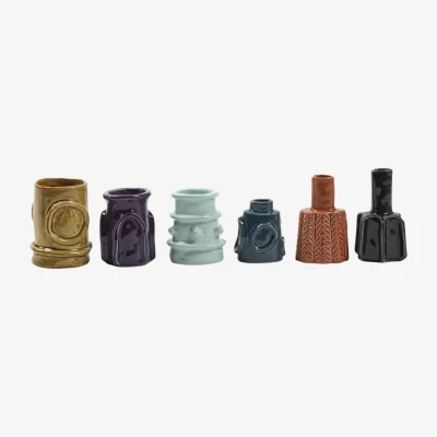 Made in Design Molly Vase ceramic multicoloured / Set of 6 mini vases - Serax