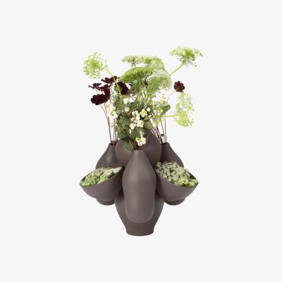 Made in Design Allpa Vase - / Ø 40 x H 40 cm - Ceramic by Moustache Grey