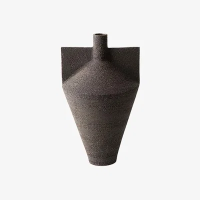 Made in Design Jana Bud vase - / Ø 20 x H 35.5 cm - Raw ceramic by Cappellini Black