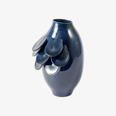 Made in Design Quillie Small Vase ceramic blue / Ø 18 x H 32 cm - Pols Potten