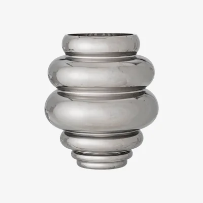 Made in Design Zorya Vase glass silver / Ø 21 x H 24 cm - Bloomingville