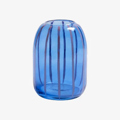 Made in Design Sweep Vase glass blue / Ø 9.5 x H 14 cm - Glass - & klevering