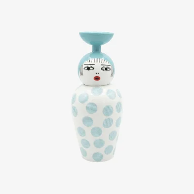 Made in Design Canopie - Kiki Vase ceramic blue / With Lid - Ø 17 x H 41.6 cm - Seletti