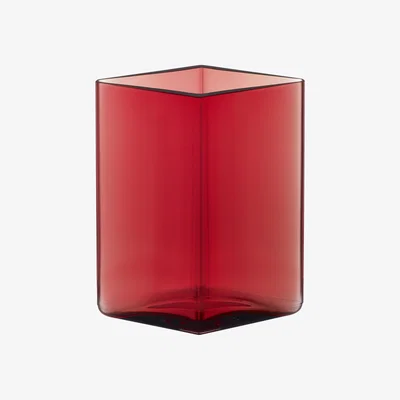 Made in Design Ruutu Vase - by Ronan & Erwan Bouroullec / 11,5 x 14 cm by Iittala Red