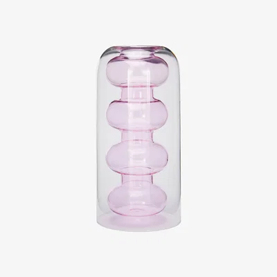 Made in Design Bump Vase - /Tall H 27 cm - Blown glass by Tom Dixon Pink