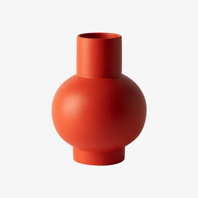 Made in Design Strøm Large Vase ceramic orange / H 24 cm - Handmade - raawii