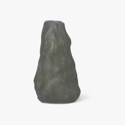 Made in Design Vulca Mini Vase - / Enamelled stoneware by Ferm Living Blue/Grey