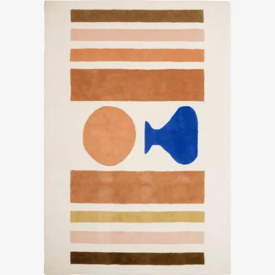 Made in Design Blue Vase Rug textile multicoloured / 210 x 140 cm - Hand-tufted wool - COLORTHERAPIS