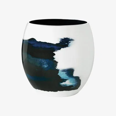 Made in Design Stockholm Aquatic Vase - Ø 20 x H 24 cm by Stelton White/Blue