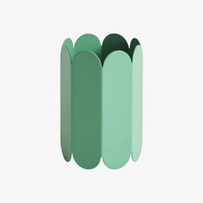 Made in Design Arcs Small Vase metal green / Ø 13 x H 18 cm - Hay