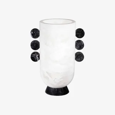 Made in Design Como Vase plastic material white / Marbled effect - Jonathan Adler