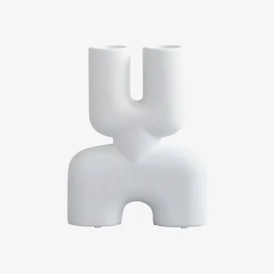 Made in Design Cobra Double Mini Vase ceramic white / L 22 x H 28 cm - 101 COPENHAGEN