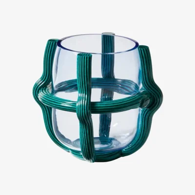 Made in Design Sestiere Vase glass blue / Ø 27 x H 26 cm - Murano glass / Patricia Urquiola, 2022 - CASSINA