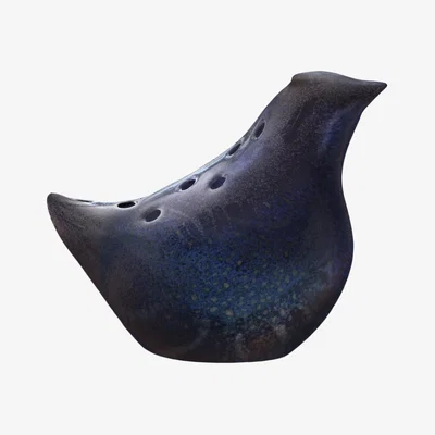 Made in Design Le Petit Oiseau Vase - / L 20 cm - Ceramic by Tsé-Tsé Black