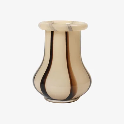 Made in Design Riban Small Vase glass beige / Ø 10.8 x H 15 cm - Handmade - Ferm Living