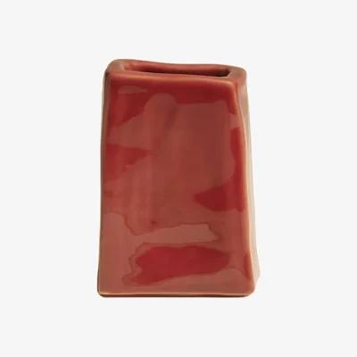 Made in Design Nomad Vase ceramic red / 9.2 x 9.2 x H 11 cm - Maison Sarah Lavoine