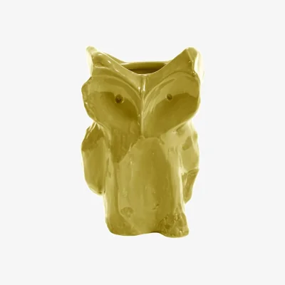 Made in Design After Midnight Owl  Vase ceramic yellow / Small - H 23 cm - Serax