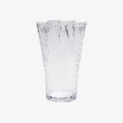 Made in Design Ruffle Vase glass transparent / Ø 23 x H 30 cm - HÜBSCH