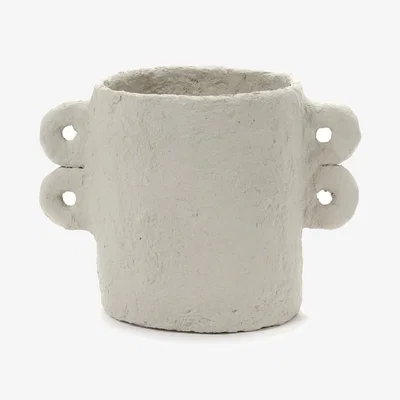 Made in Design Marie Pot paper white / Papier-mâché - Ø 18 x H 20.5 cm - Serax