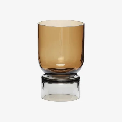 Made in Design Stand Small Vase glass brown / Ø 11 x H 18 cm - HÜBSCH