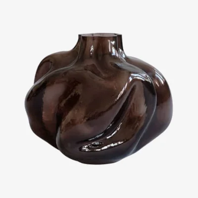 Made in Design Wabi Medio Vase glass brown / Ø 32.5 x H 28 cm - 101 COPENHAGEN