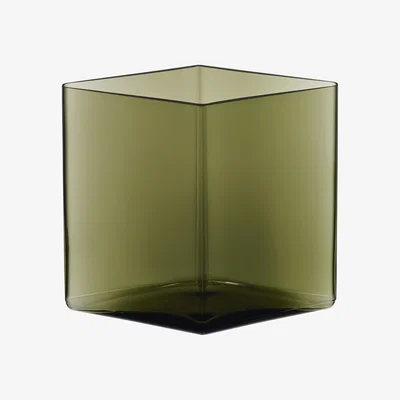 Made in Design Ruutu Vase - by Ronan & Erwan Bouroullec / 20,5 x 18 cm by Iittala Green