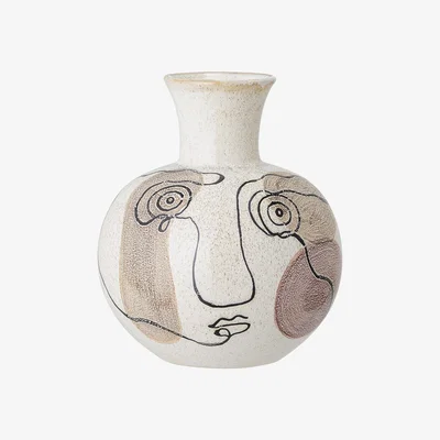 Made in Design Vase - / Hand-painted ceramic by Bloomingville White