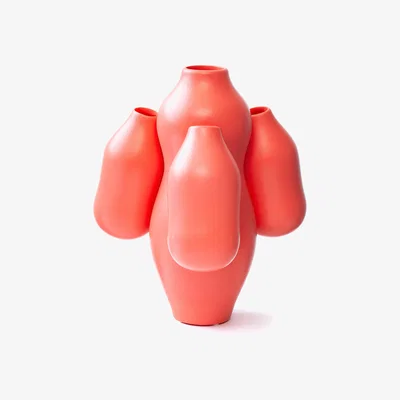 Made in Design Allpa Mini Vase - / Ø 25 x H 28 cm - Handmade ceramic by Moustache Orange