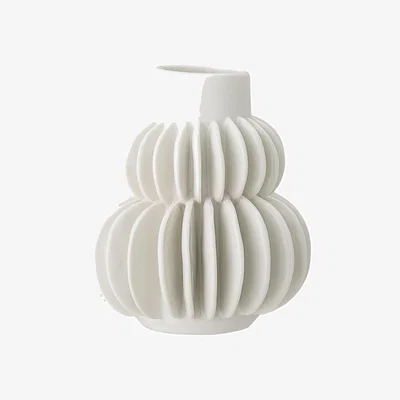 Made in Design Halfdan Vase ceramic white / Ø 11.5 x H 14 cm - Sandstone - Bloomingville
