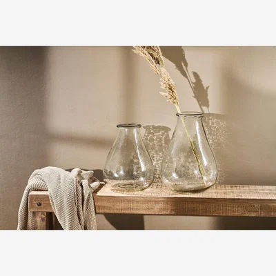Nkuku Nkuku Kakra Recycled Glass Vase | Vases & Planters | Clear | Large