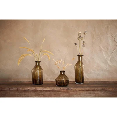 Nkuku Nkuku Zaani Glass Vase | Vases & Planters | Brown | Small