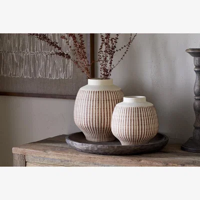 Nkuku nkuku Perola Reactive Glaze Decorative Vase | Decorative Accessories | Natural/Rust | Small
