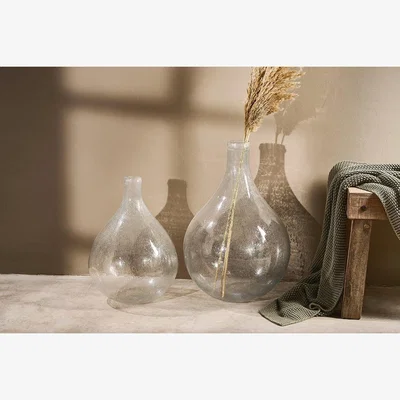 Nkuku Nkuku Payag Recycled Glass Vase | Vases & Planters | Clear | Small