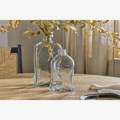 Nkuku Nkuku Ellam Recycled Glass Bottle Vase | Vases & Planters | Clear | Large