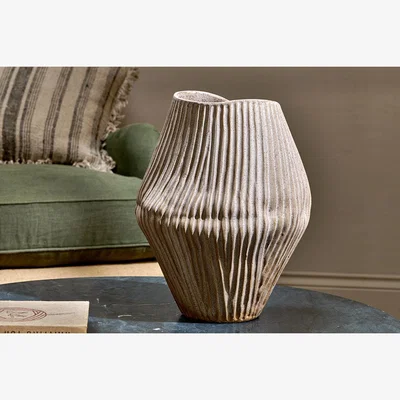 Nkuku Nkuku Kalai Ceramic Organic Shape Vase | Gift Jewellery & Accessories | Natural | Large
