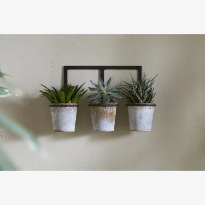 Nkuku nkuku Tukana Triple Wall Hung Planter | Vases & Planters | Zinc