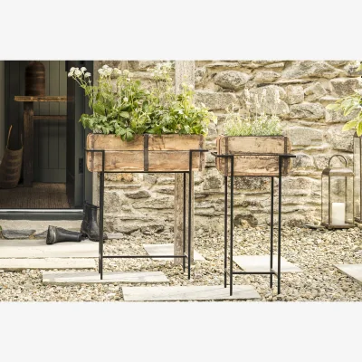 Nkuku nkuku Amazzi Indoor Planter Stand | Vases & Planters | Natural/Black | Small