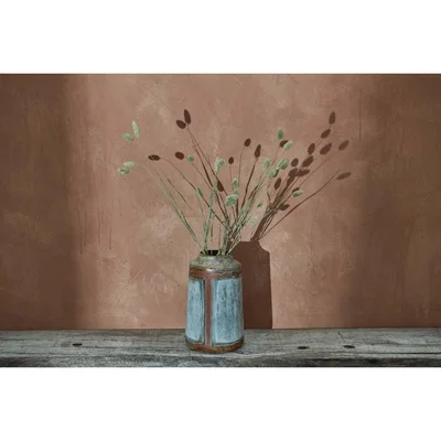 Nkuku Nkuku Bennu Straight Vase | Vases & Planters | Grey | 26 x 16 cm (Diameter)