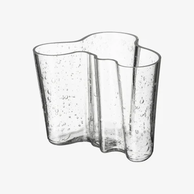 Nordic Nest Iittala Alvar Aalto vase anniversary edition 160 mm Bubble glass clear