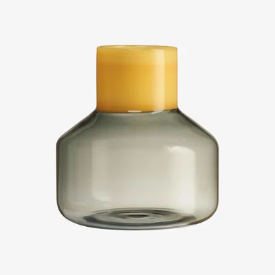 Nordic Nest Design Letters Generous vase medium Ø13 cm Milky yellow-smoke
