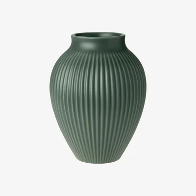 Nordic Nest Knabstrup Keramik Knabstrup vase ripple mat celadon green 20 cm