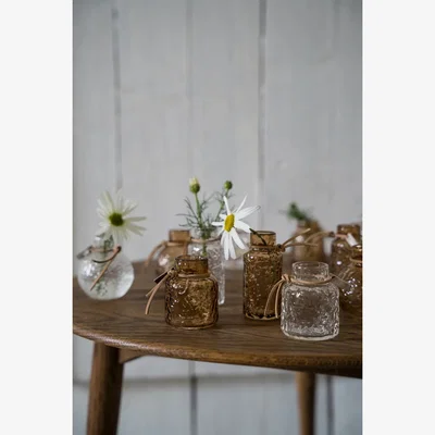Nordic Nest ERNST Ernst patterned vase gift set 3 pieces Clear